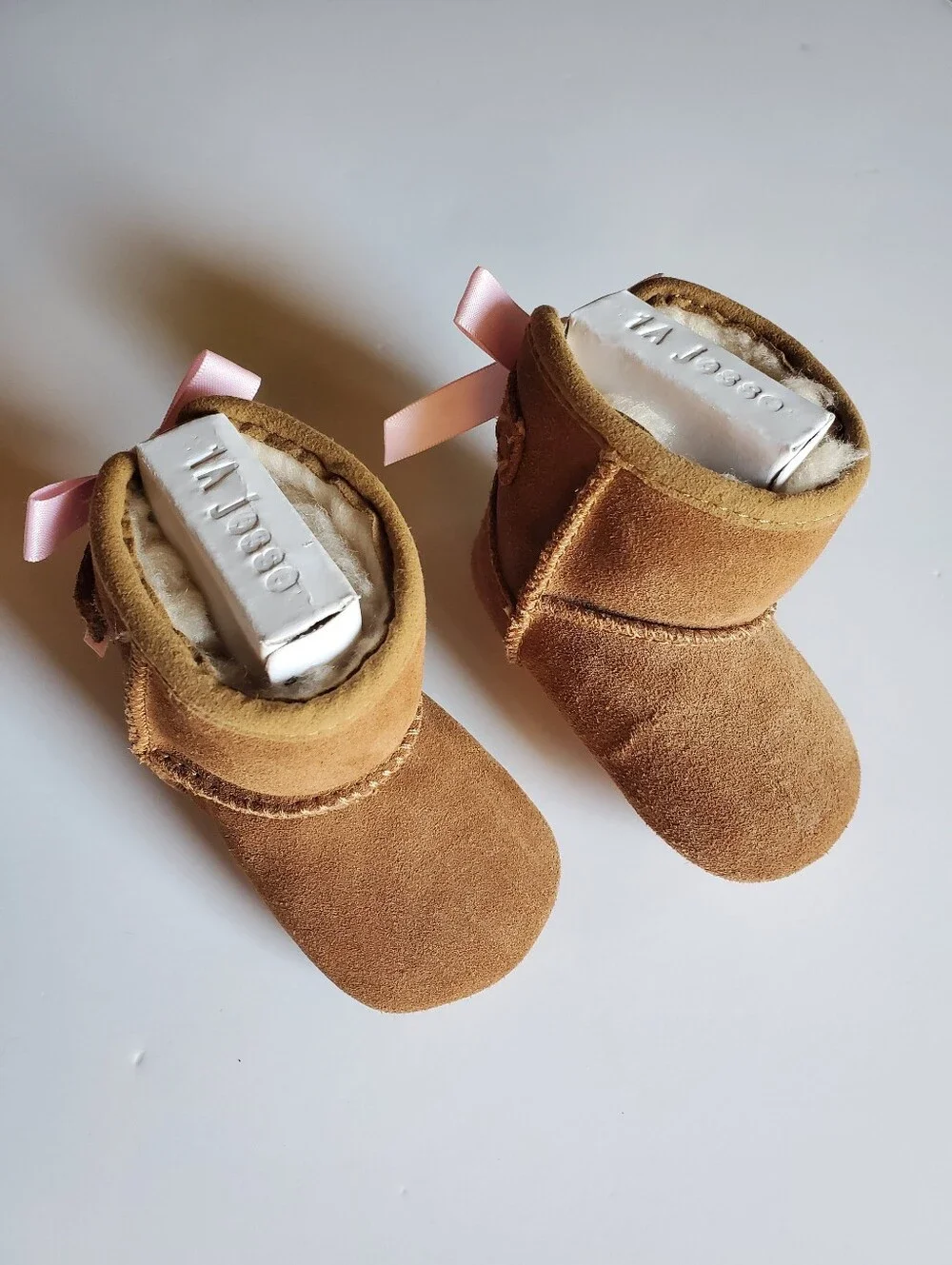 UGG Jesse Bow Boots Pink/Chestnut Infant Size 0/1